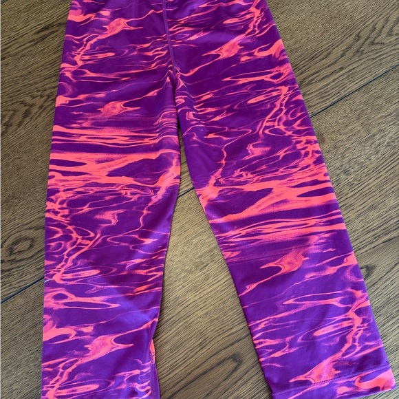 Nike Pro Purple/Pink/Orange Capri Leggings Tights - Picture 4 of 8